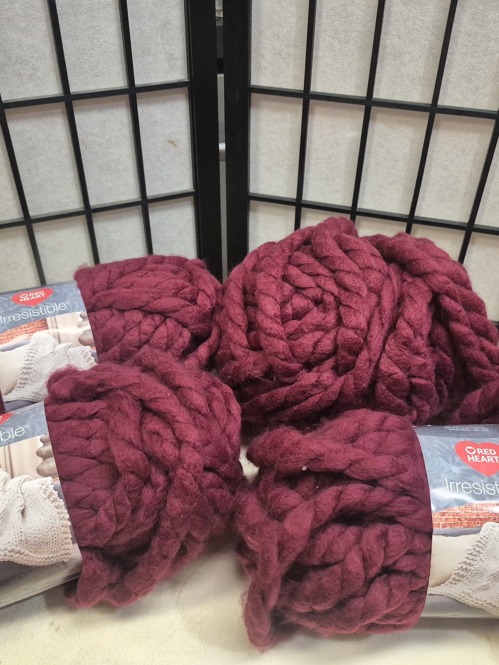 Red Heart Irresistible Chunky Yarn - Burgundy